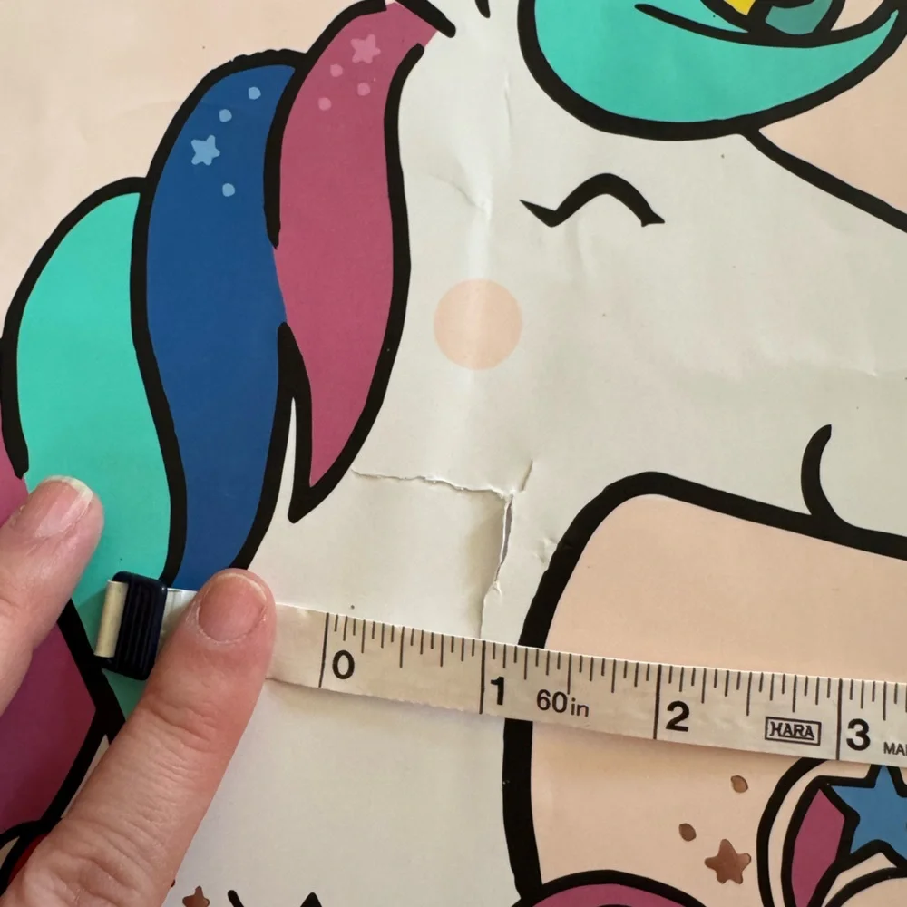 Extra large unicorn gift bag pink